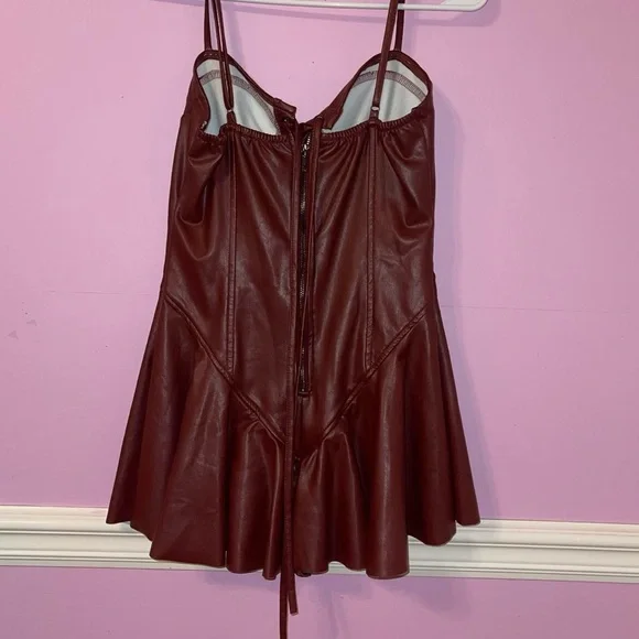 Dolls kill fairy rave mini dress fairycore cottage renaissance pleather cosplay - Picture 3 of 5